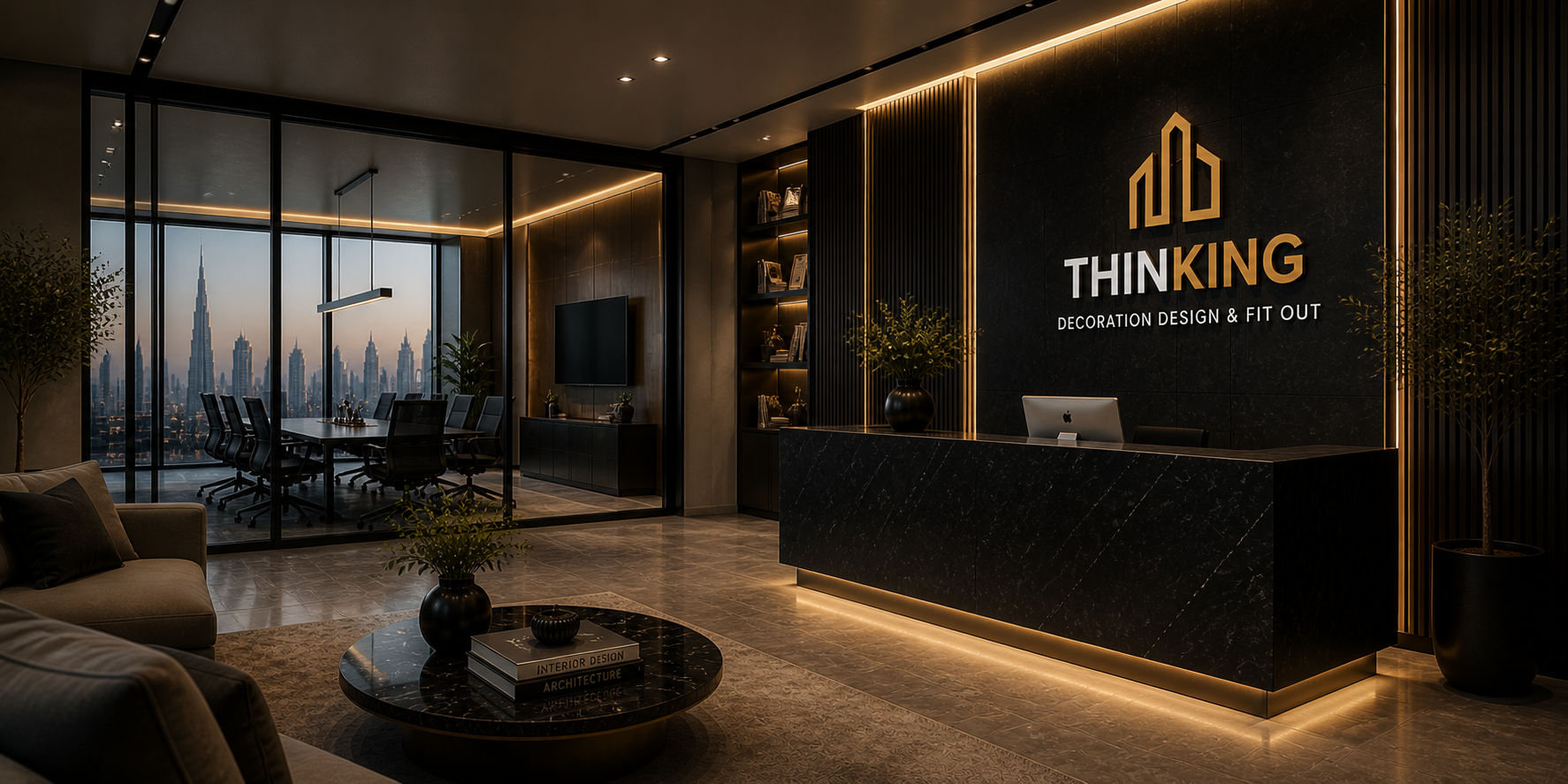 Thinking Decoration reception and office interior